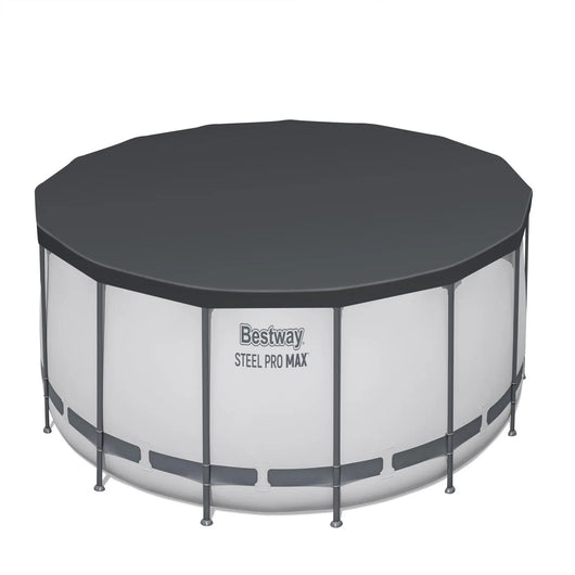 Bestway Steel Pro MAX 10 Foot x 30 Inch Round Metal Frame Above Ground Outdoor Backyard Swimming Pool Set with 330 GPH Filter Pump